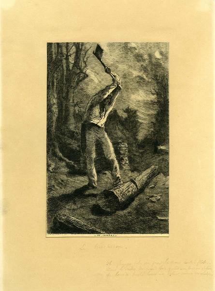 Le bûcheron, Charles Courtry, 2e moitié 19e siècle