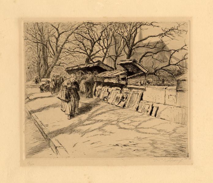 Les bouquinistes, Paul Adrien Bouroux, 1937