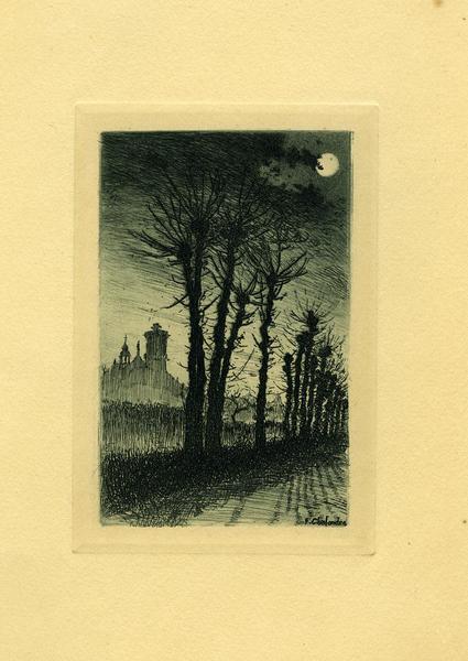 Rue de la Raye au clair de lune, Fernand Chalandre, 1904,1907