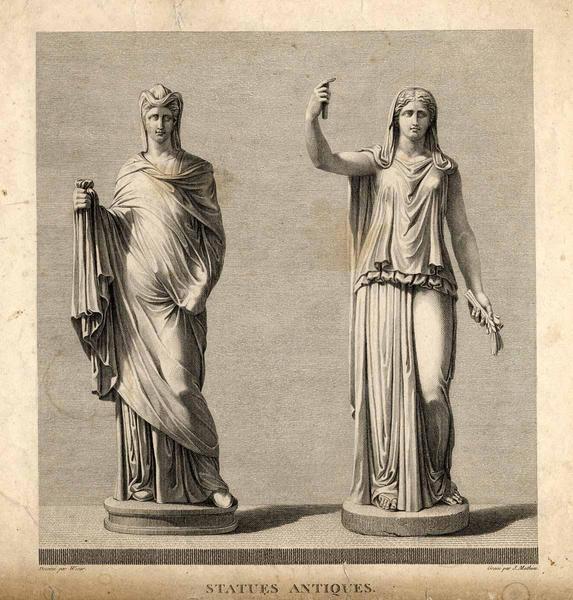 Statues antiques, Jean-Baptiste Joseph Wicar, 1784,1789
