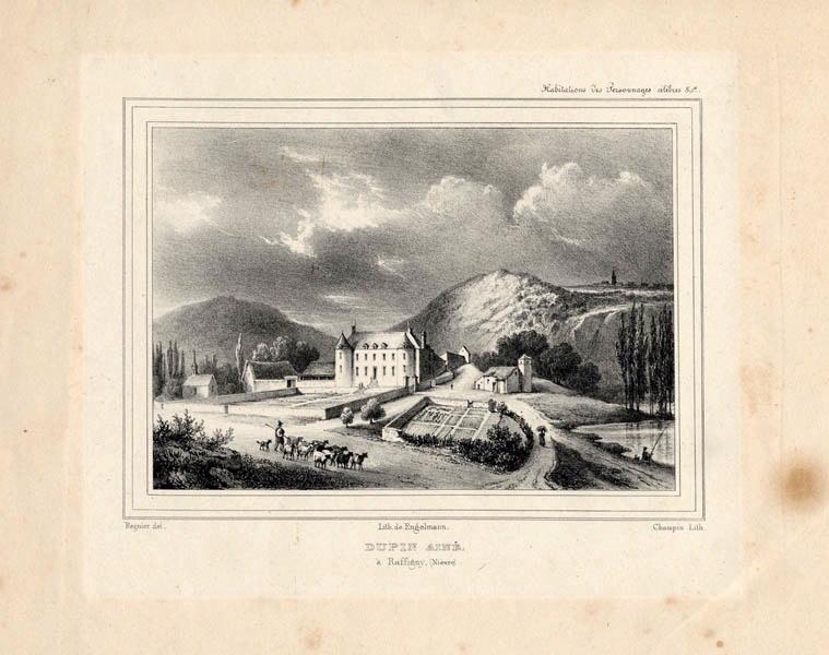 Habitations des personnages célèbres ; Dupin Aîné, Auguste Jacques Regnier, 2e quart 19e siècle