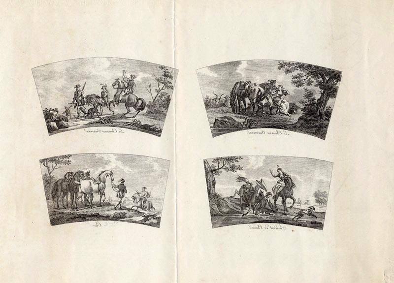 Scènes de chasse (planche de gravures)_0