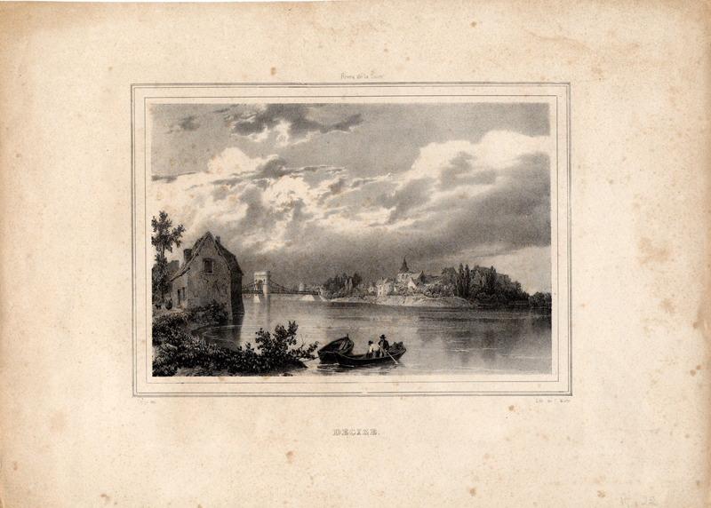 Les Rives de la Loire : Decize, Isidore Laurent Deroy, 1830