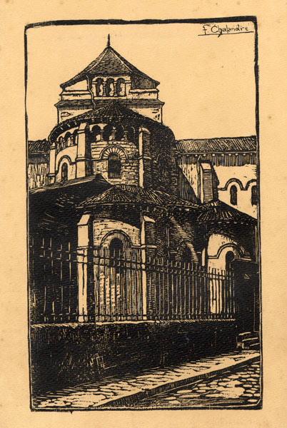 L'Abside de l'église St-Etienne, Fernand Chalandre, 1911