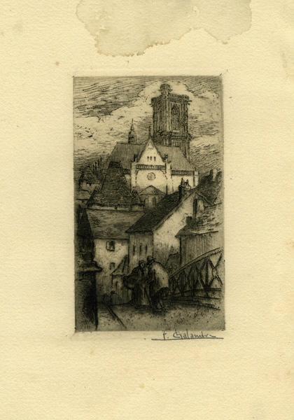 Le pont de la grippe à Nevers, Fernand Chalandre, 1er quart 20e siècle