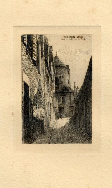 Tour Goguin Nevers vue prise de la rue du Singe, Fernand Chalandre, 1906