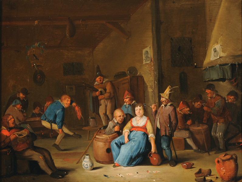 Scène de cabaret, Egbert van Heemskerck, 17e siècle