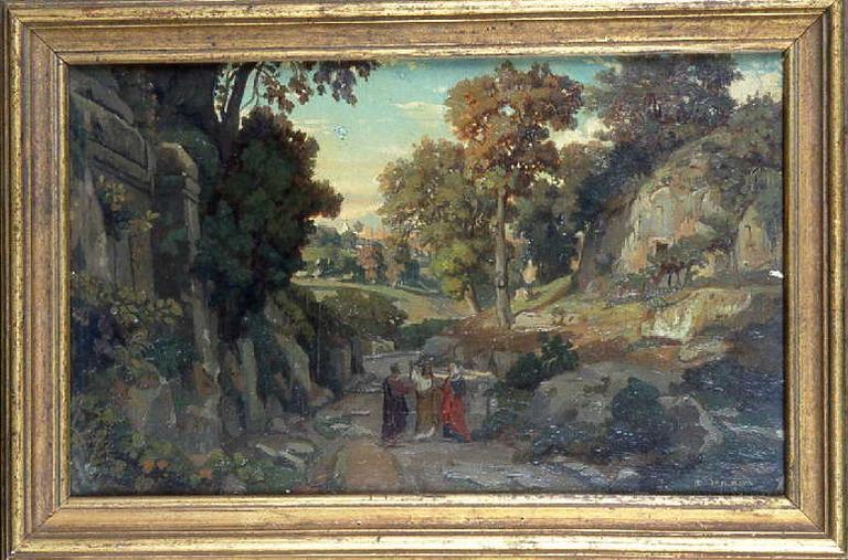 Le Christ et les pèlerins d'Emmaüs, Félix Hippolyte Lanoue, 19e siècle