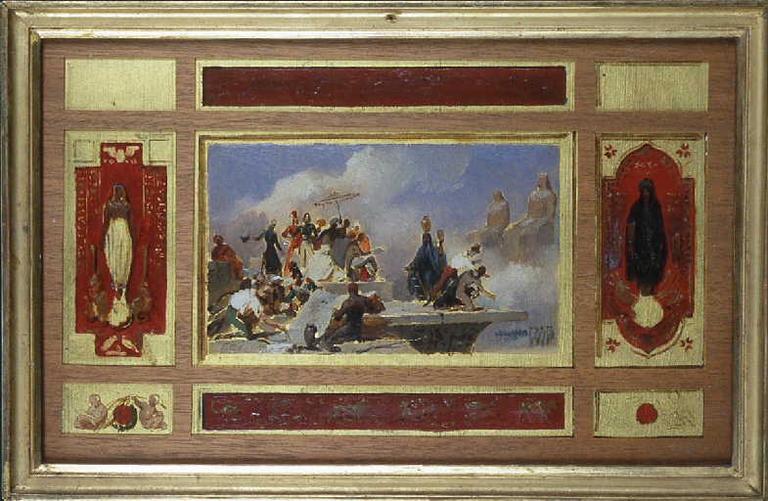 Napoléon Bonaparte (...) en Egypte (Napoléon Bonaparte dirigeant les travaux des savants en Egypte.), Léon Cogniet, 2e moitié 19e siècle