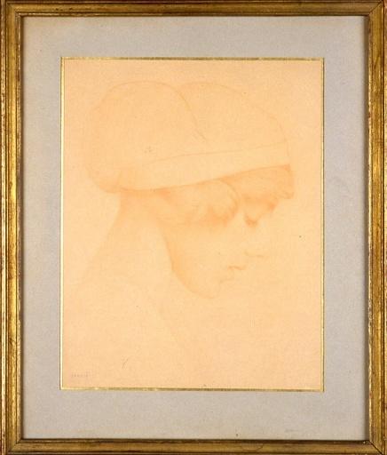 Tête de jeune fille coiffée d'un bonnet, Joseph Granie, 1ère moitié 19e siècle