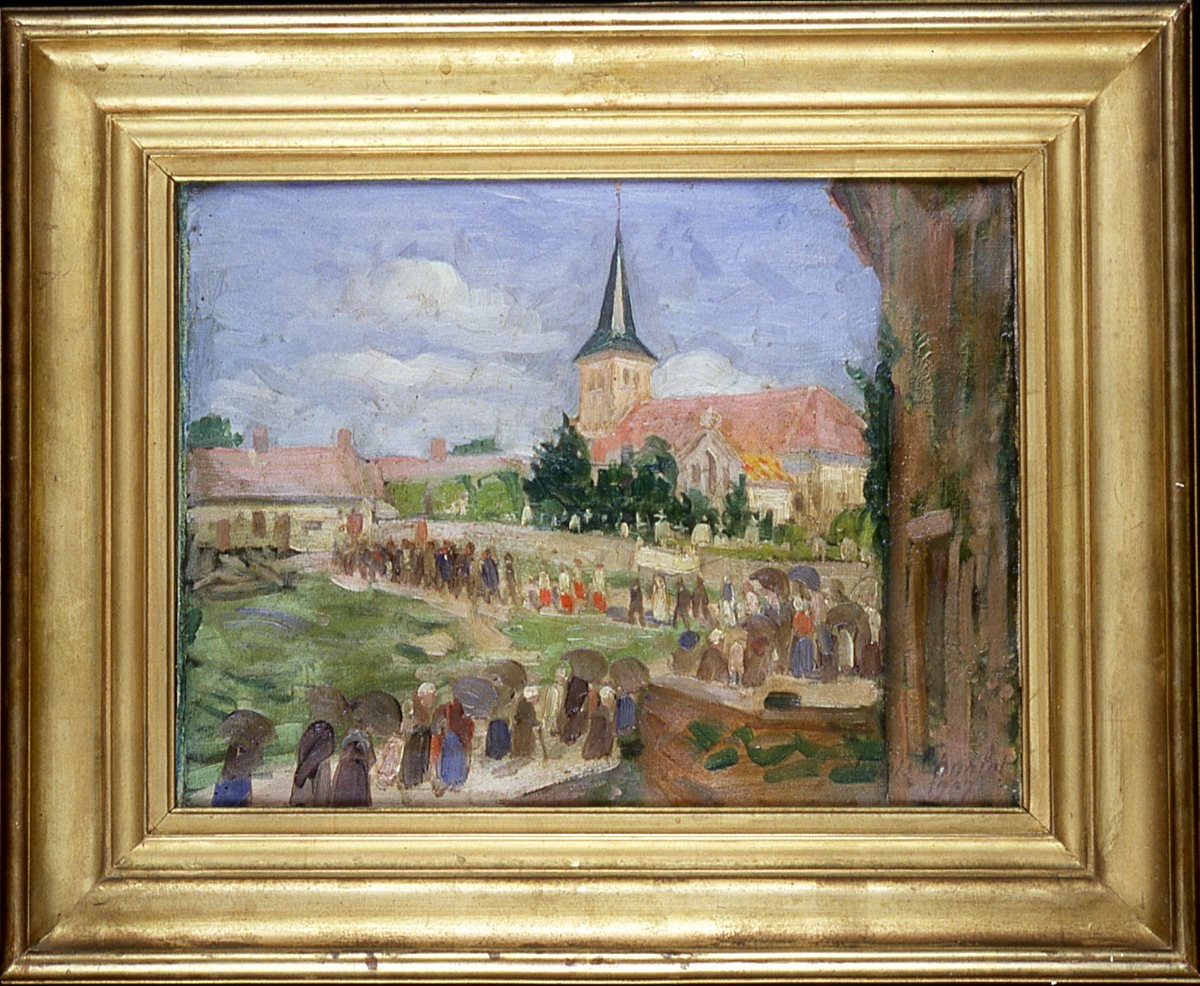 Procession de la Fête-Dieu à Sommant, Louis Charlot, 1907