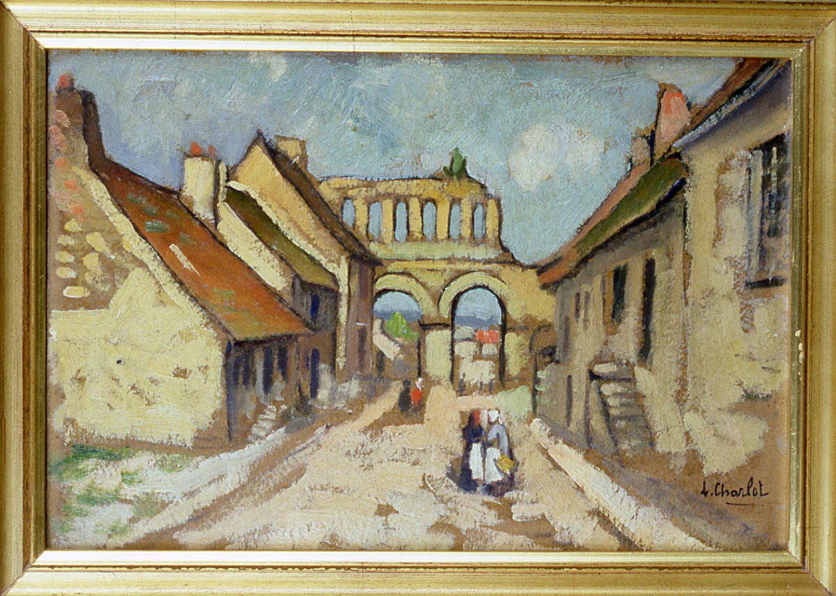 La porte d'Arroux à Autun, Louis Charlot, 1ère moitié 20e siècle