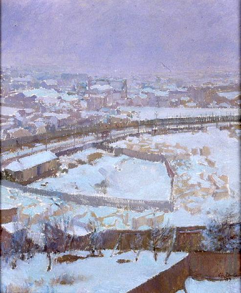 Paysage de neige, Charles Marie Dulac, 1892