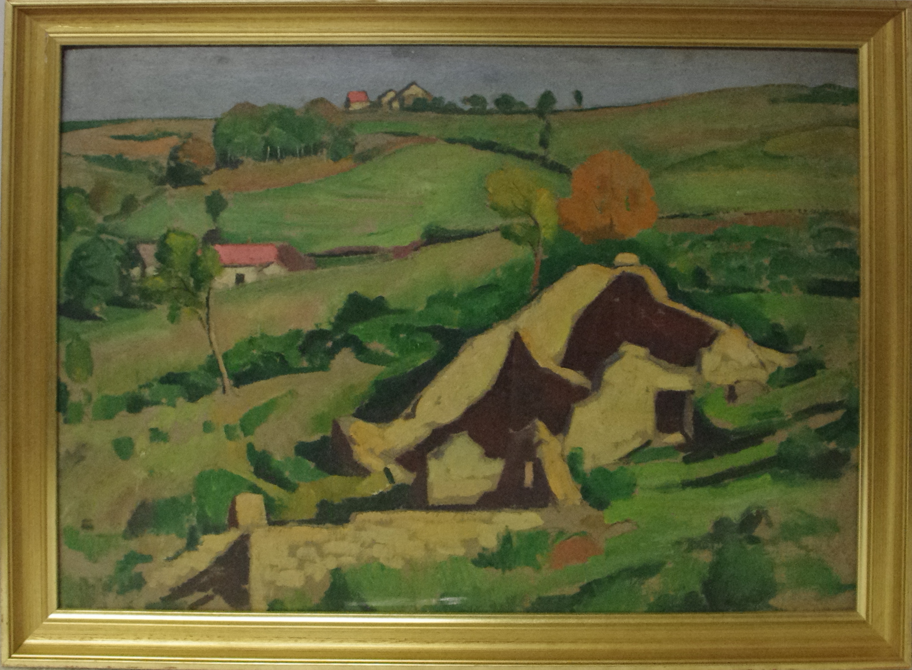 Chaumière en ruines, Louis Charlot, 1919