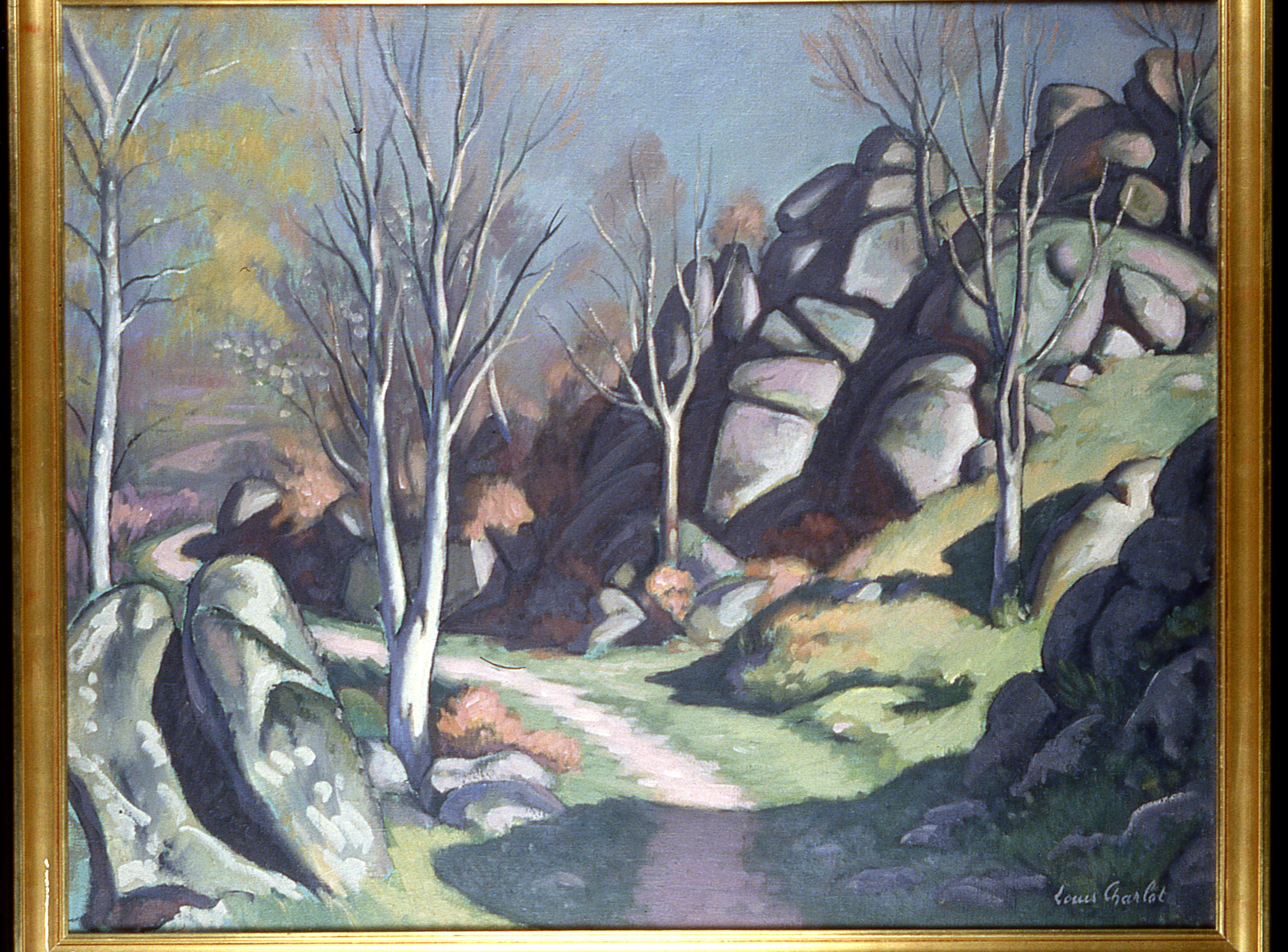 Les rochers de la Motte au printemps, Louis Charlot, 1920-1930