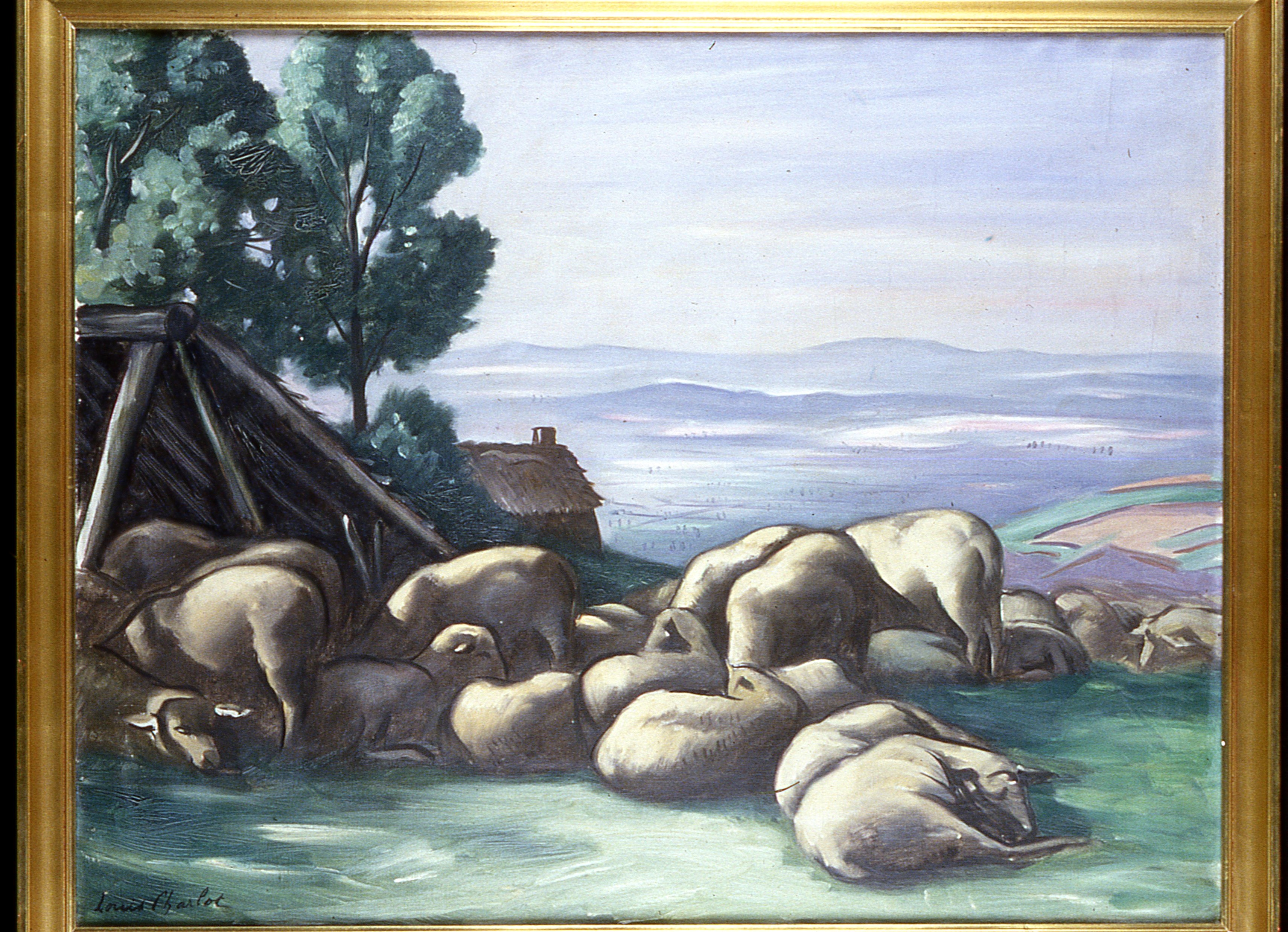 La bergerie en Morvan, Louis Charlot, 1ère moitié 20e siècle