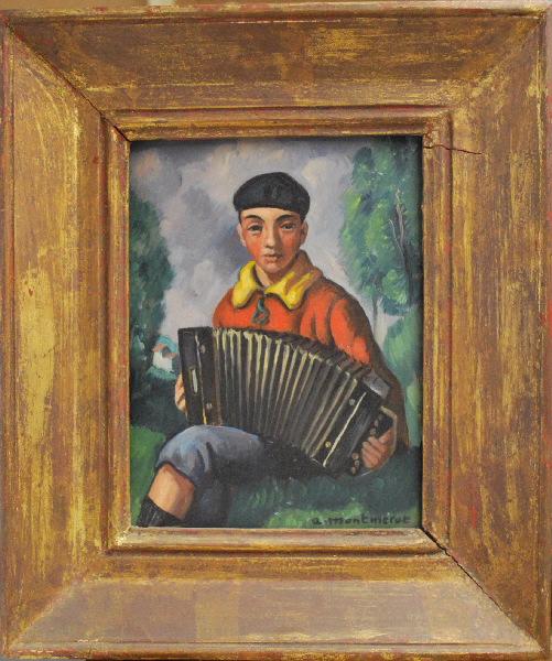 Jeune accordéoniste, Albert Montmerot, 1ère moitié 20e siècle