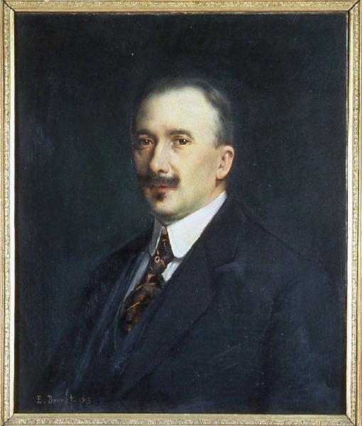 Portrait du Docteur Renaud, ancien maire d'Autun (Docteur Fernand Antoine Louis Renaud, ancien maire d'Autun d'octobre 1932 à 1944), Brunet, 1913