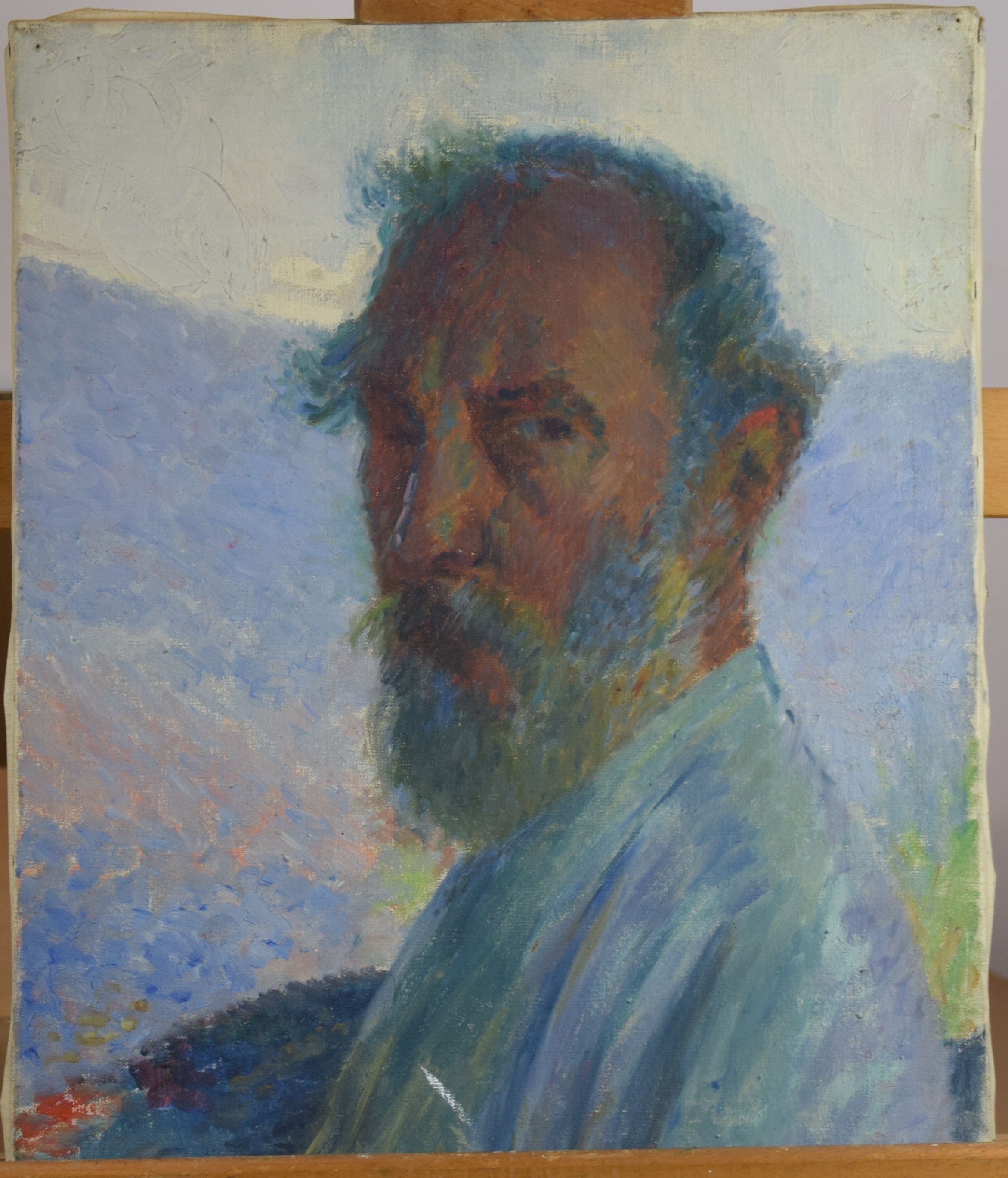 Portrait de vieil homme barbu, Alice Grillot, 20e siècle