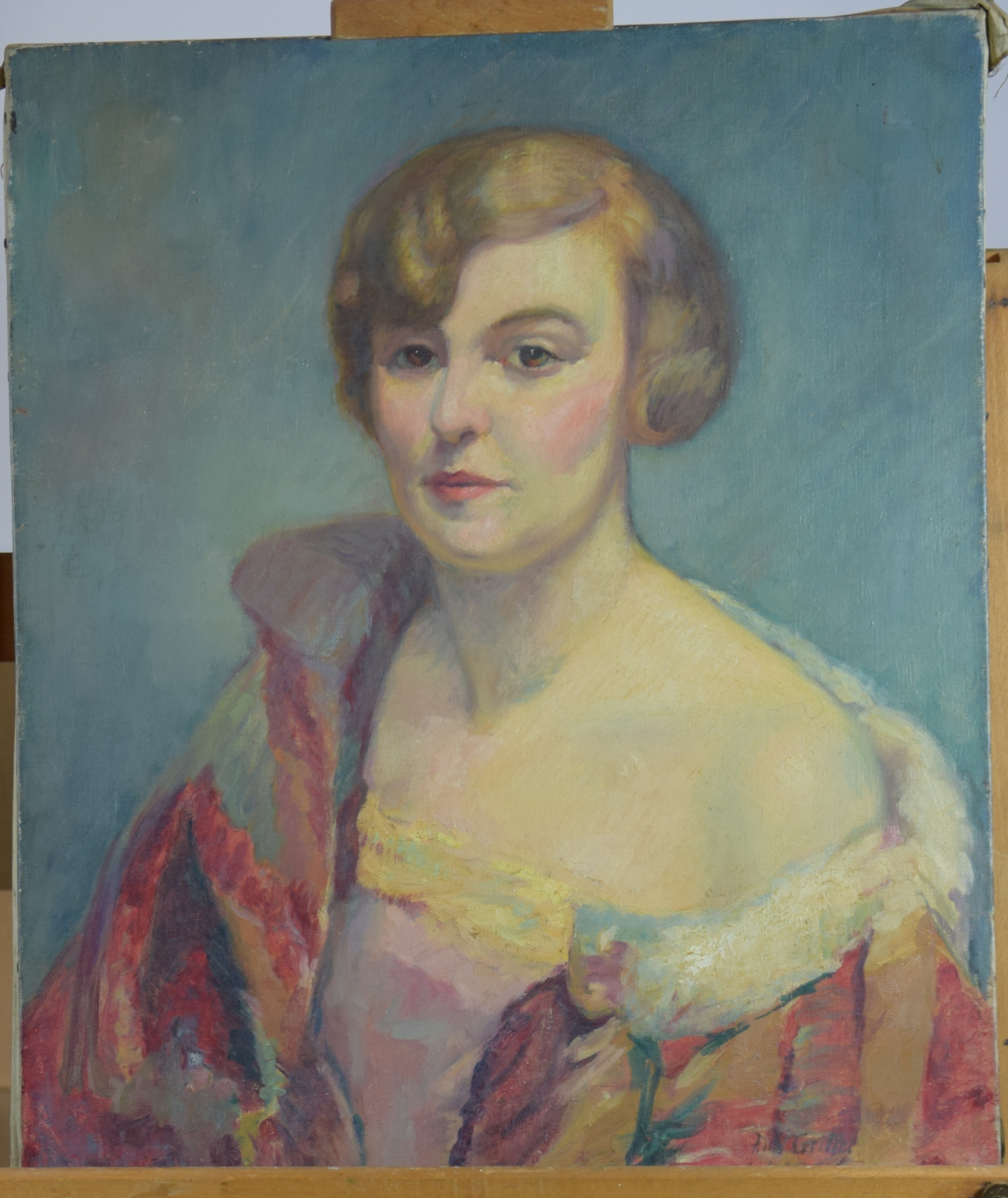Portrait de femme à l'épaule dénudée, Alice Grillot, 1930