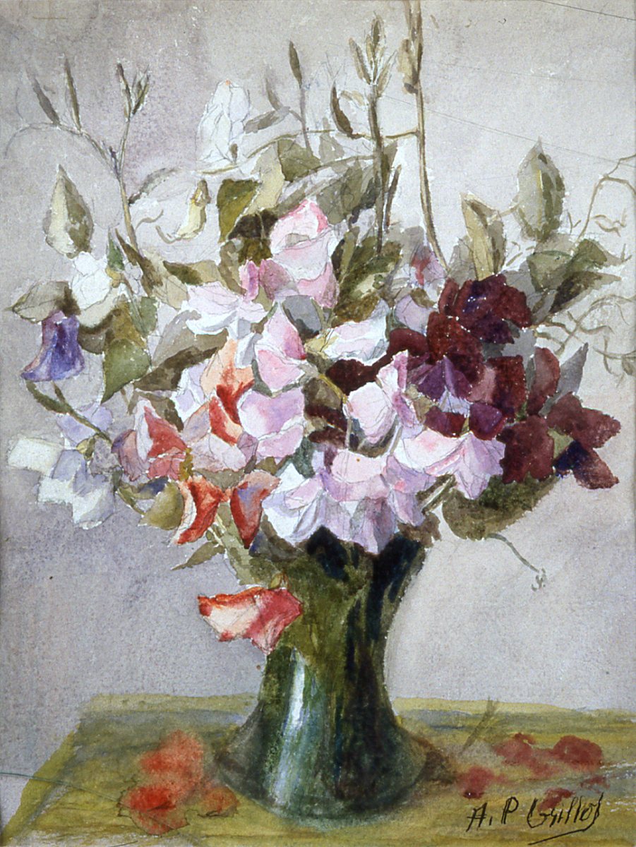 Bouquet de fleurs dans un vase, Alice Grillot, 20e siècle