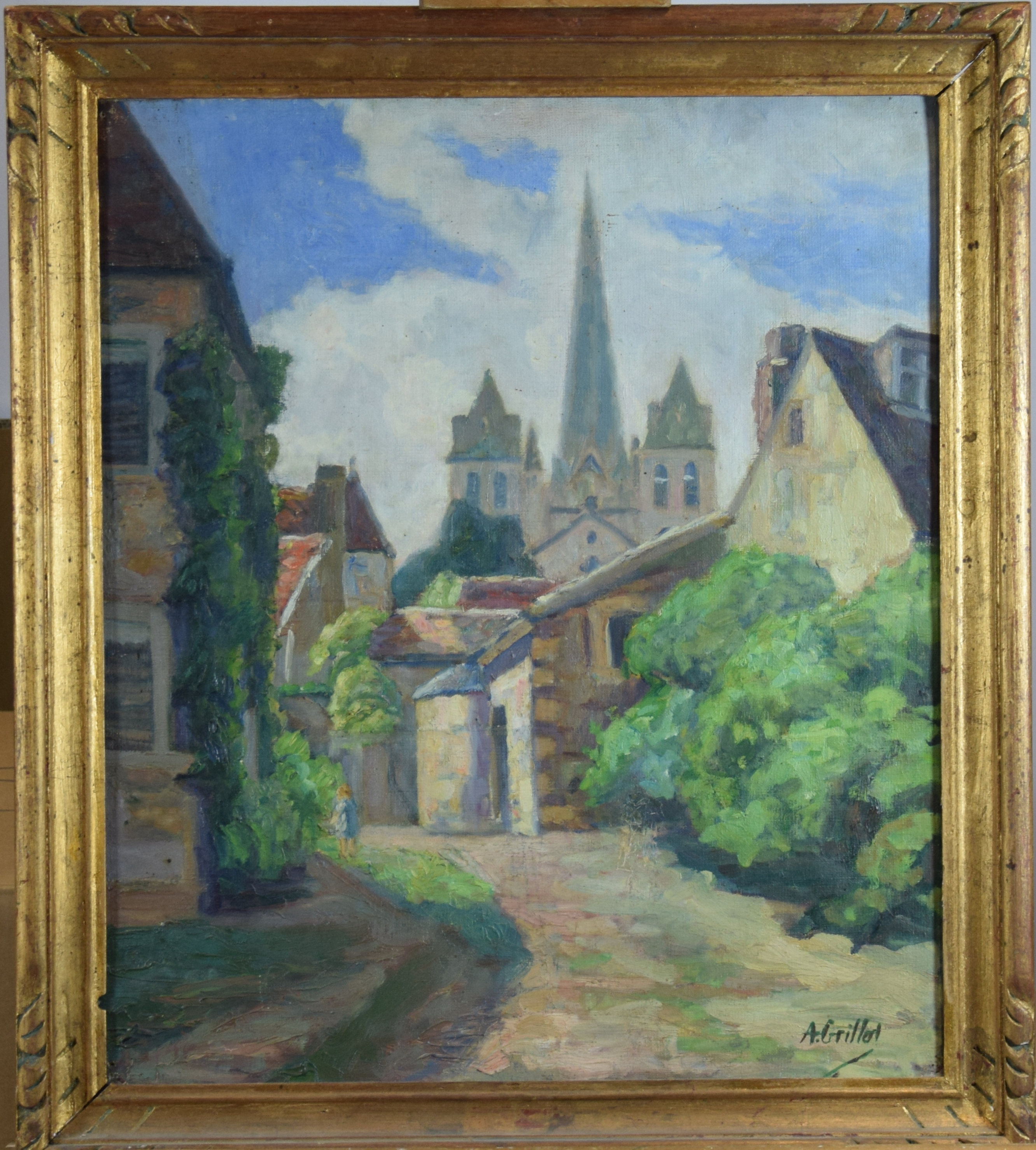 Vue de la cathédrale d'Autun, Alice Grillot, 20e siècle
