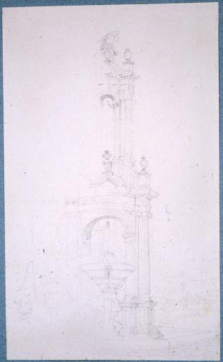 La fontaine Saint-Lazare à Autun, Emile Sagot, 19e siècle