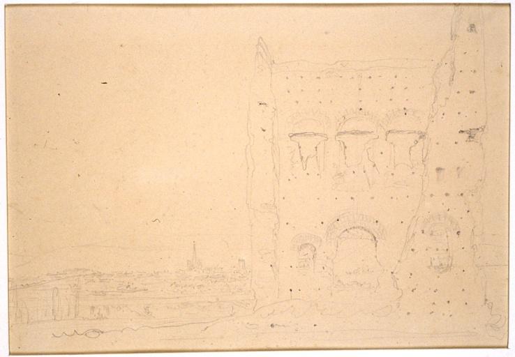 Le temple de Janus à Autun, Emile Sagot, 19e siècle