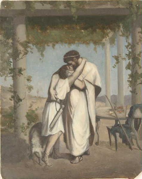 Scène antique, Charles Philibert Mariller, 2e moitié 19e siècle, 1er quart 20e siècle