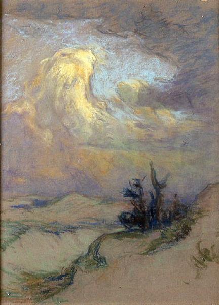L'orage (ou Ciel d'orage à Ambleteuse), Etienne de Martenne, 4e quart 19e siècle, 1er quart 20e siècle