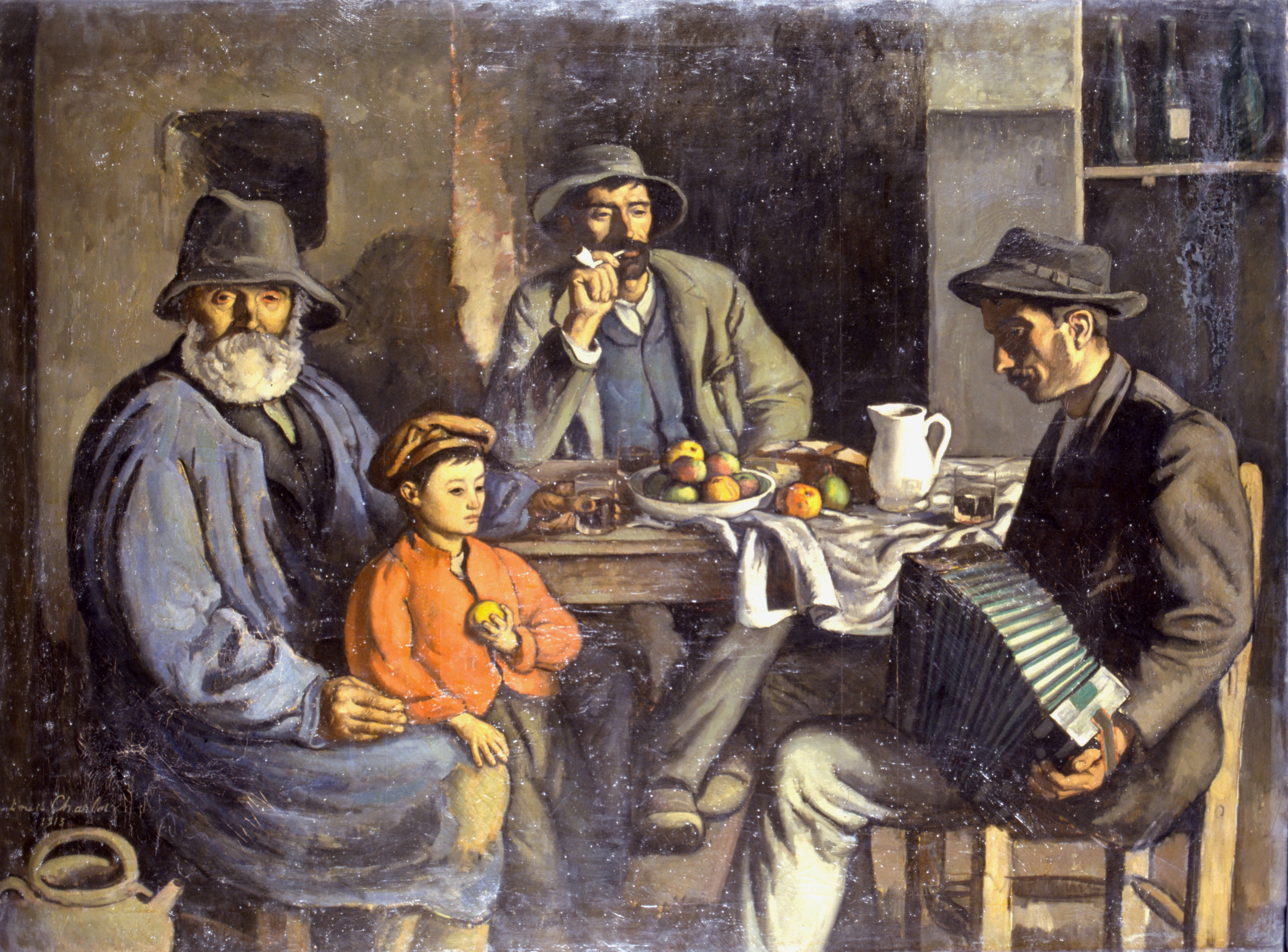 Paysans attablés, Louis Charlot, 1913