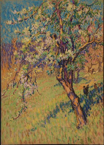 Verger au printemps, Etienne de Martenne, 4e quart 19e siècle, 1er quart 20e siècle