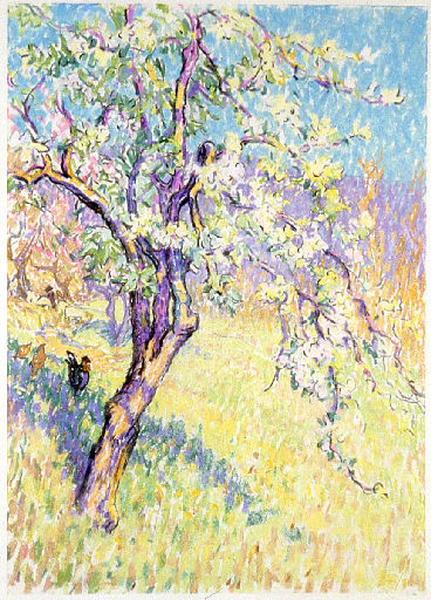 Verger au printemps, Etienne de Martenne, 4e quart 19e siècle, 1er quart 20e siècle