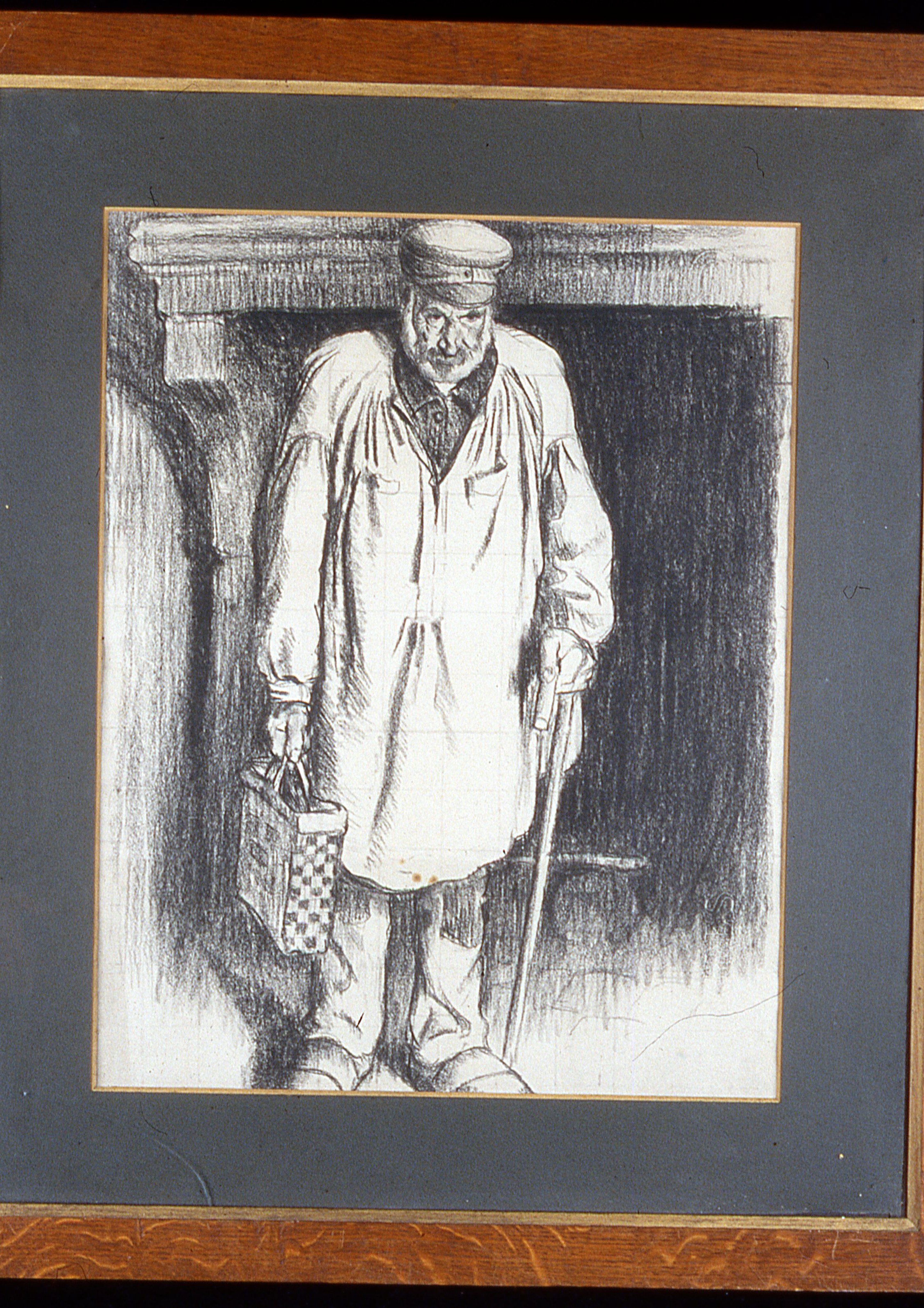 Vieillard au cabas, Louis Charlot, 19e siècle, 20e siècle