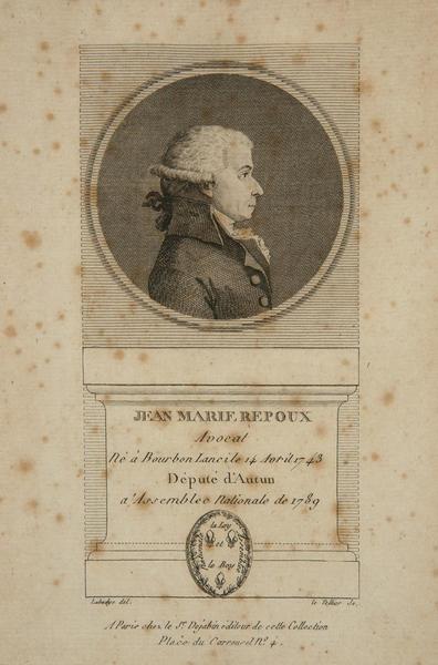 Portrait de Jean-Marie Repoux, Le Tellier, 1789 vers