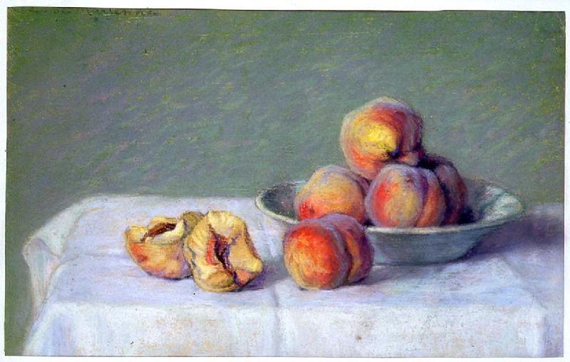 Nature morte aux pêches, Etienne de Martenne, 4e quart 19e siècle, 1er quart 20e siècle