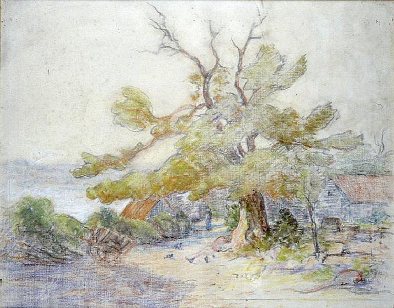 Ferme au grand chêne, Etienne de Martenne, 4e quart 19e siècle, 1er quart 20e siècle