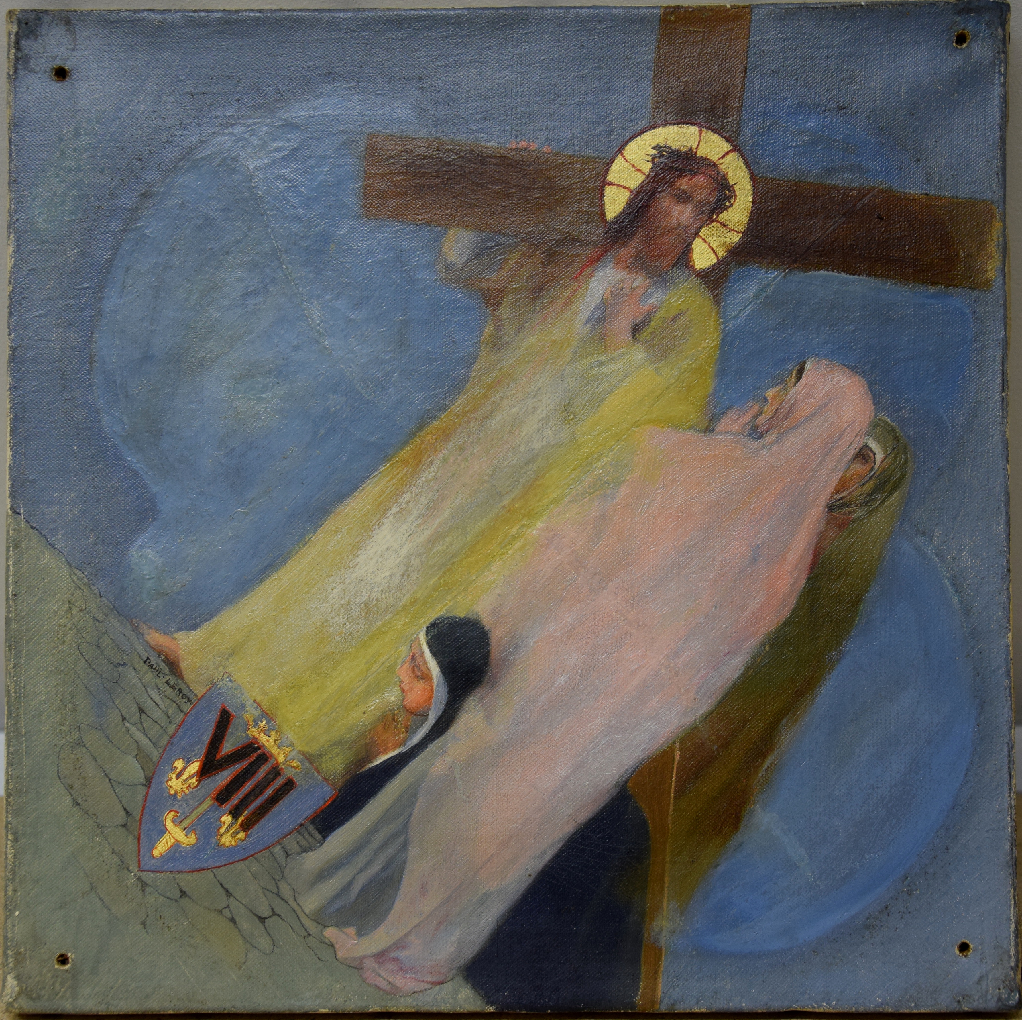 Chemin de croix 8e station : Jésus adresse la parole à de pieuses femmes qui le suivent, Paul Alexandre Alfred Leroy, 1915