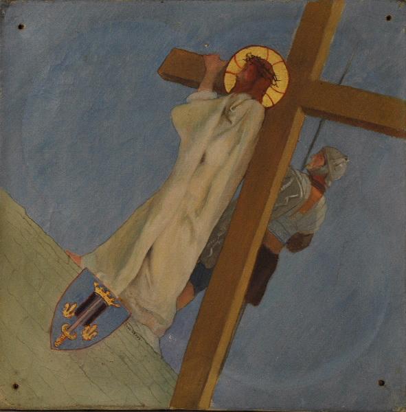 Chemin de croix 2e station : Jésus est chargé de la croix, Paul Alexandre Alfred Leroy, 1915