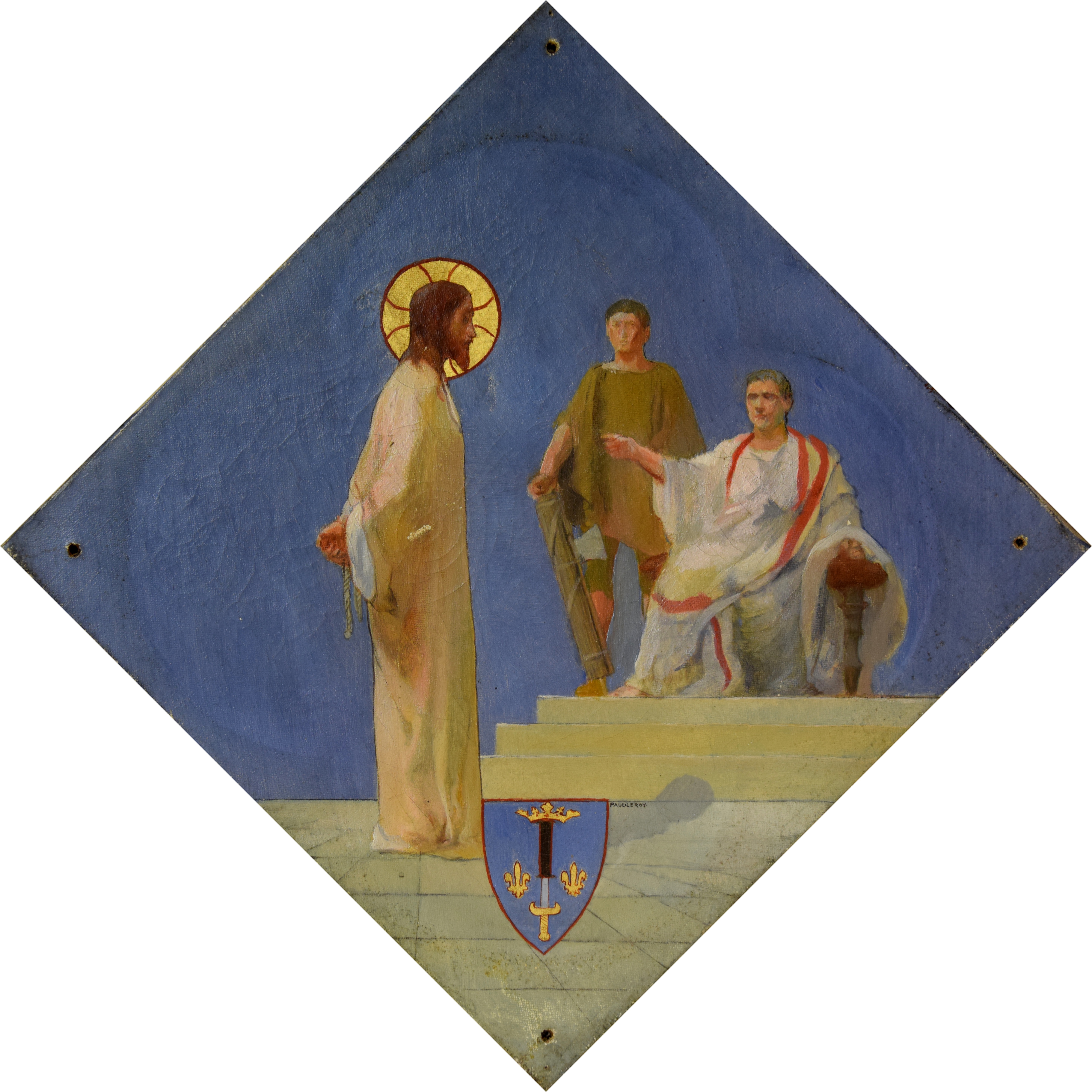 Chemin de croix 1ère station : Jésus est condamné à mort, Paul Alexandre Alfred Leroy, 1915