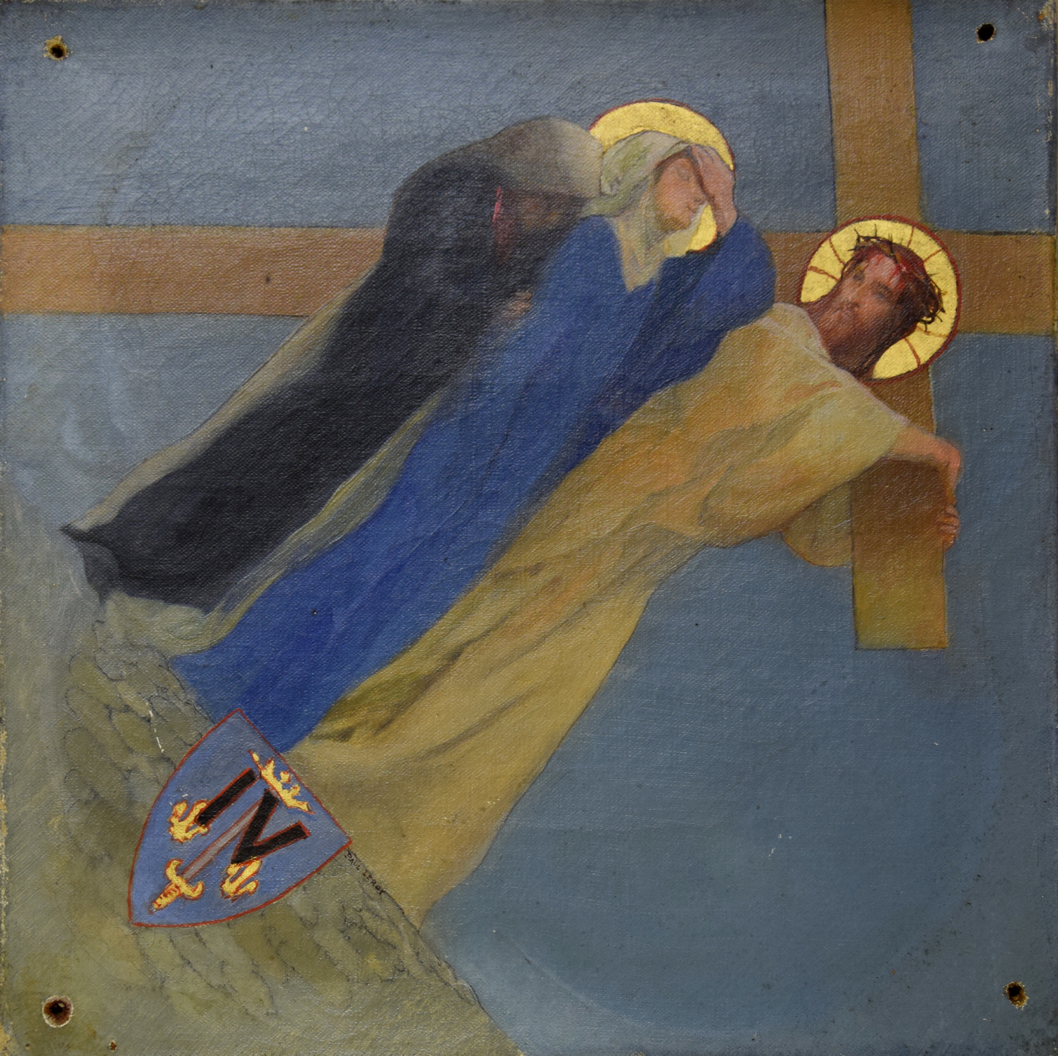 Chemin de croix 4e station : Jésus rencontre sa très sainte mère, Paul Alexandre Alfred Leroy, 1915