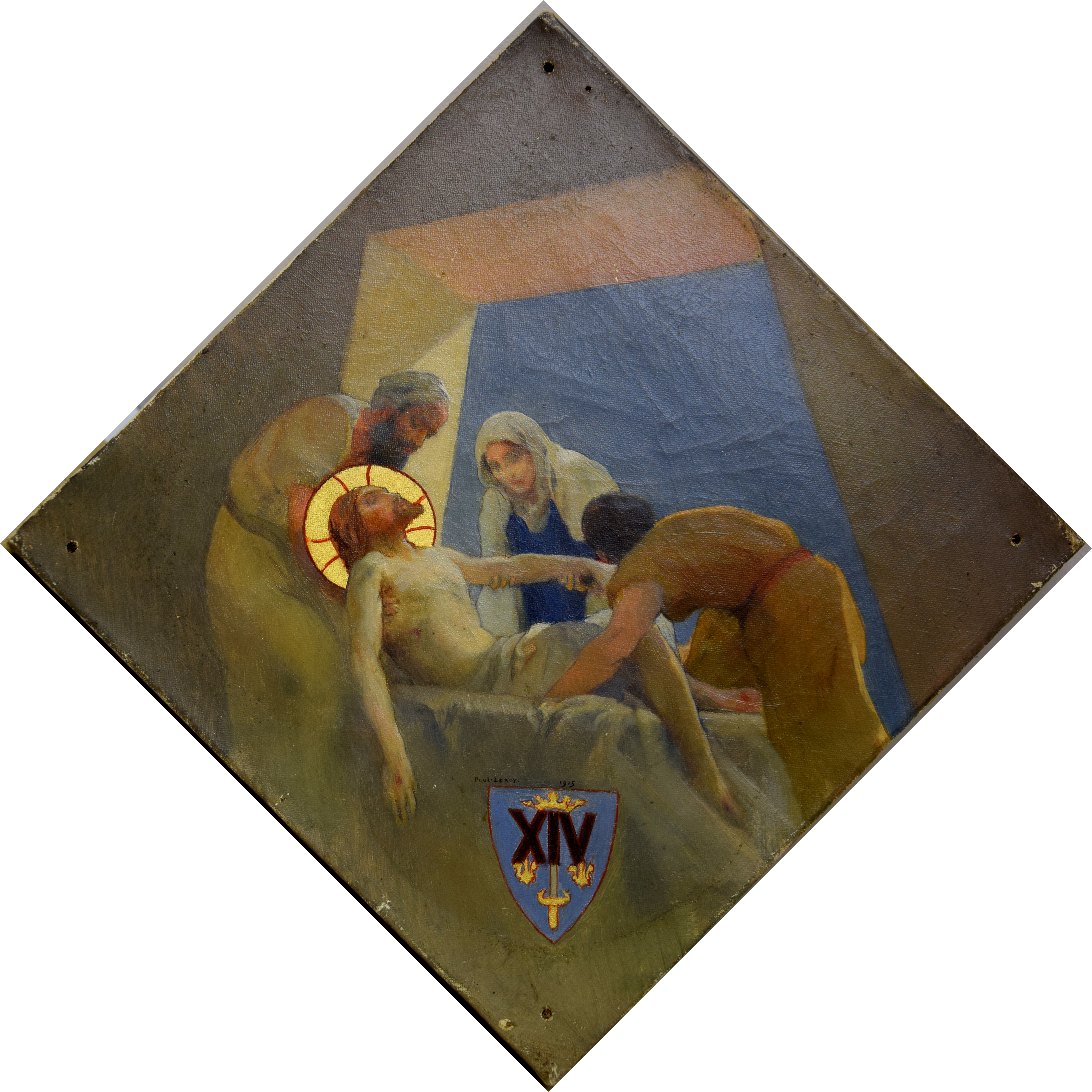 Chemin de croix 14e station : Jésus est mis au tombeau, Paul Alexandre Alfred Leroy, 1915