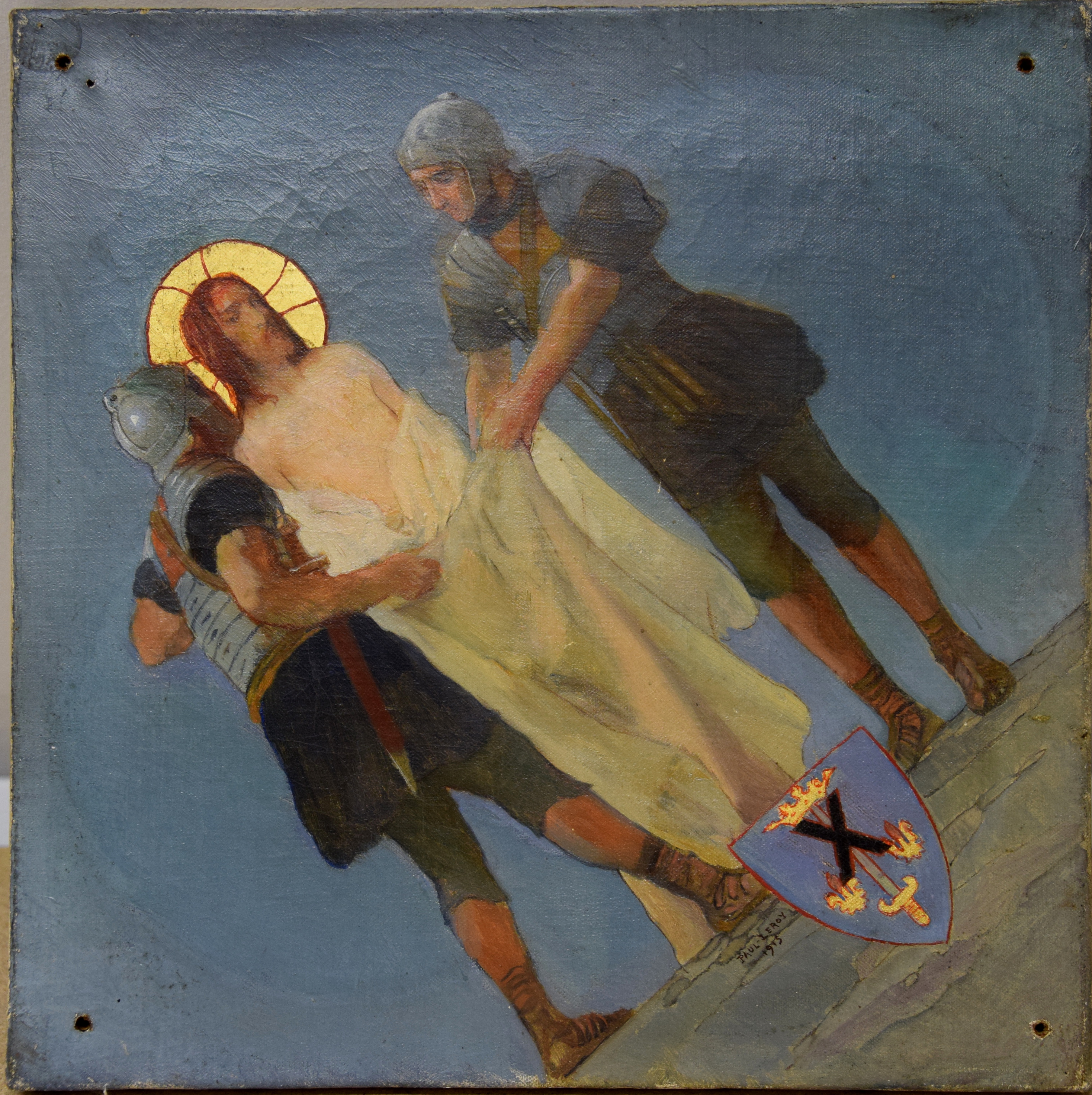 Chemin de croix 10e station : Jésus est dépouillé de ses vêtements, Paul Alexandre Alfred Leroy, 1915