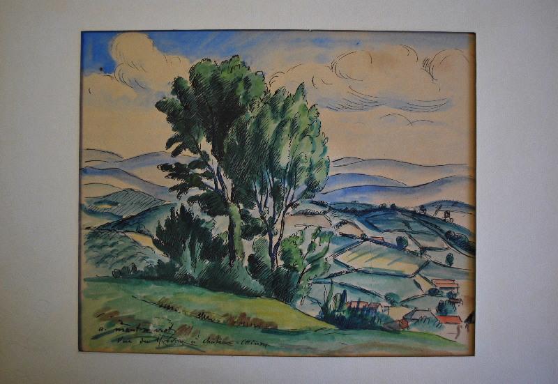 Vue du Morvan à Château-Chinon, Albert Montmerot, 1ère moitié 20e siècle