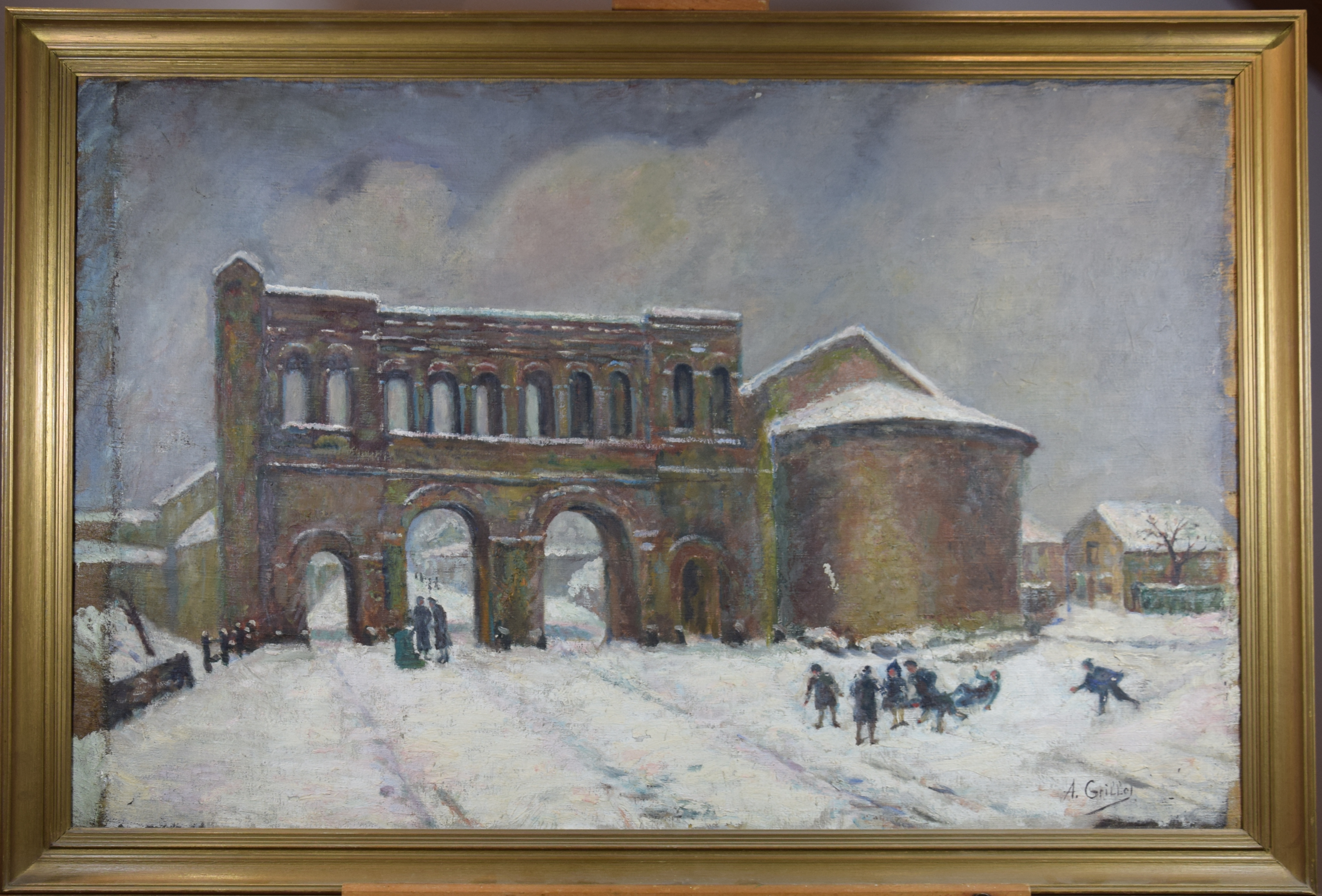 La porte Saint-André à Autun, Alice Grillot, 20e siècle