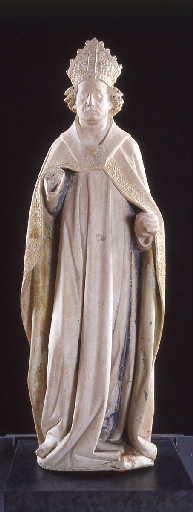 Statue de Jean Rolin en évêque_1
