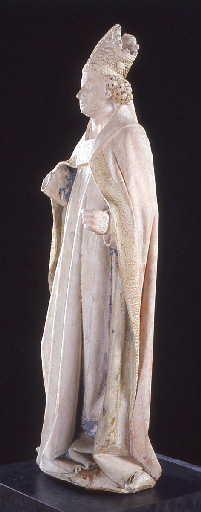Statue de Jean Rolin en évêque_3