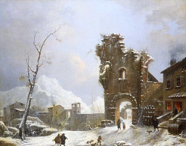 Ruines de l'ancienne porte de Véroli (dans les Etats du Pape), Jules César Denis Van Loo, 1812