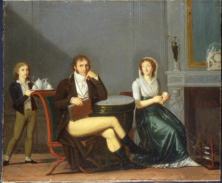 Mme Tardy et son fils le Marquis de Tardy dans leur intérieur_0