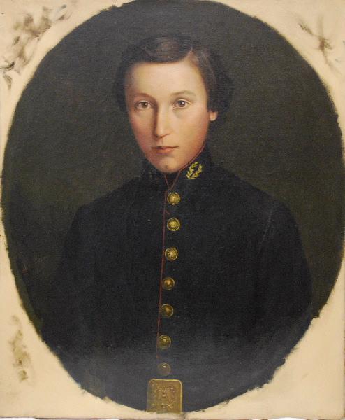 Portrait d'un élève de l'école militaire d'Autun, Jean-Jean Cornu, 1856